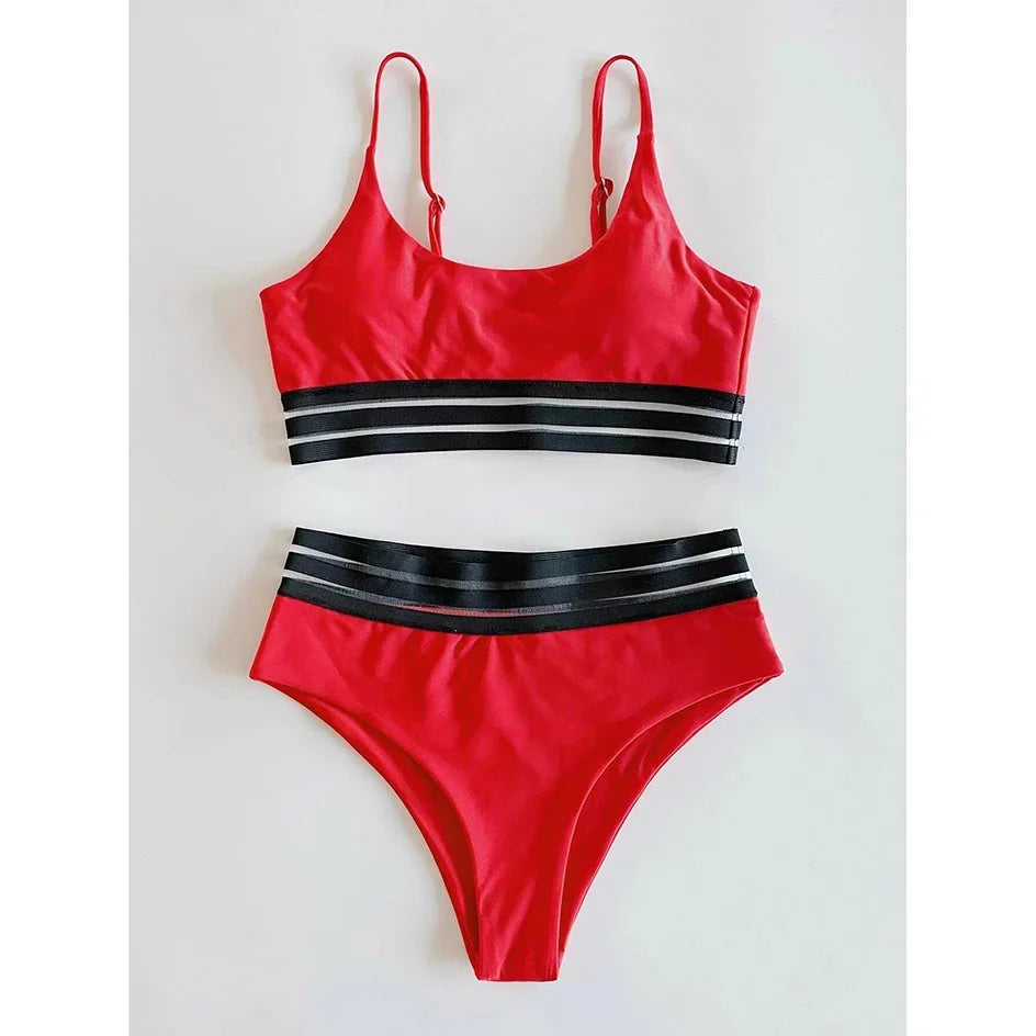 Sexy Swimsuit Women High Waist Bikini 2024