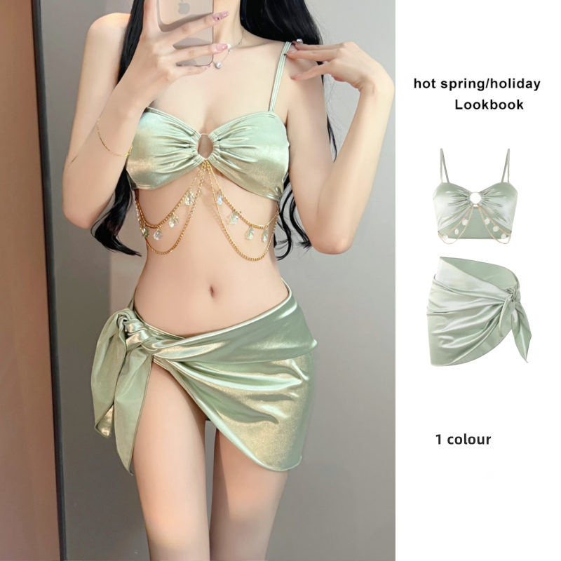 Hot Spring Fancy Pure Desire Wind Conservative Split Swimsuit