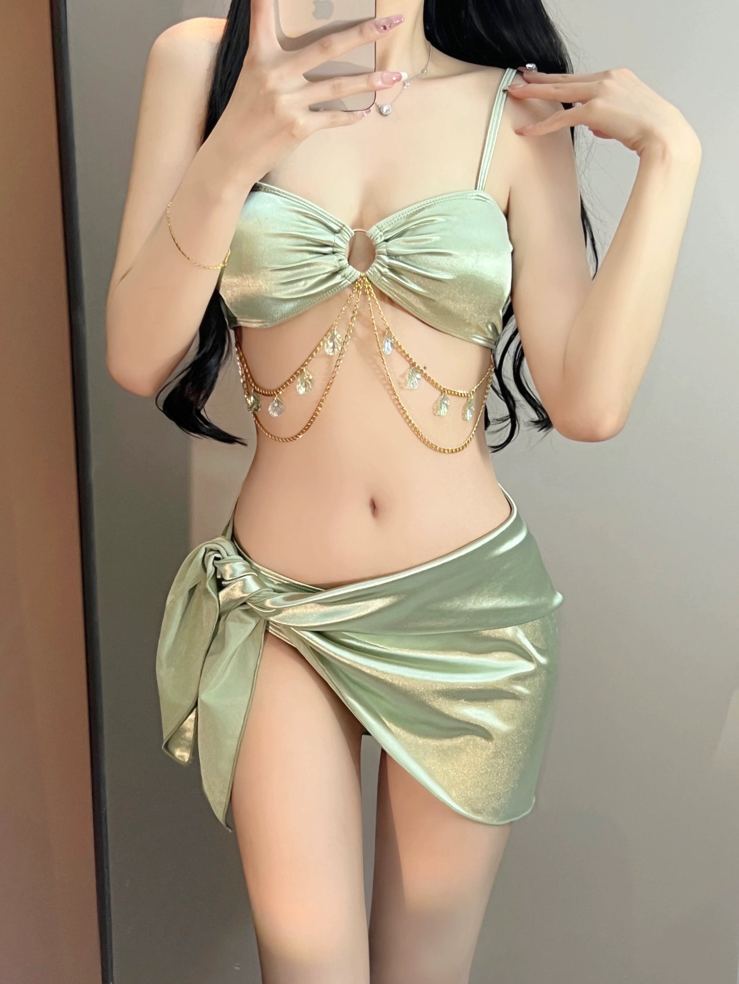 Hot Spring Fancy Pure Desire Wind Conservative Split Swimsuit