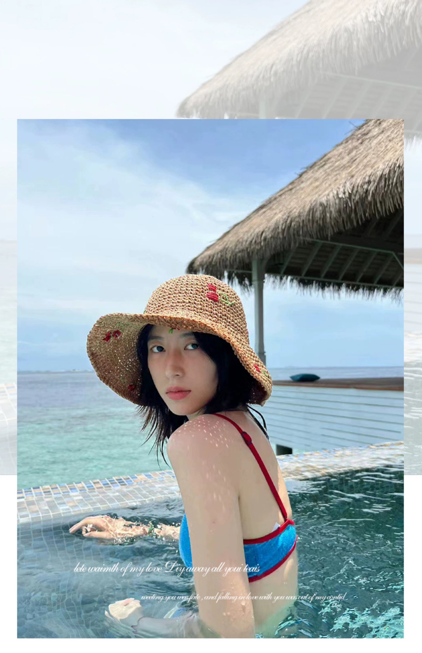 Zhou Yu Tong Swimsuit Women's Super Sexy Bikini 2023 New Arrival Hot Spring Girl Flab Hiding Internet Celebrity Conservative Split