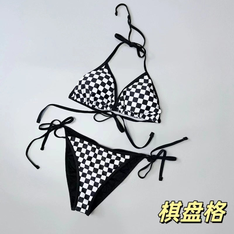 Amber Fashion Stripes Bikini Sexy Swimwear Women's Beach Seaside Vacation with Chest Pad