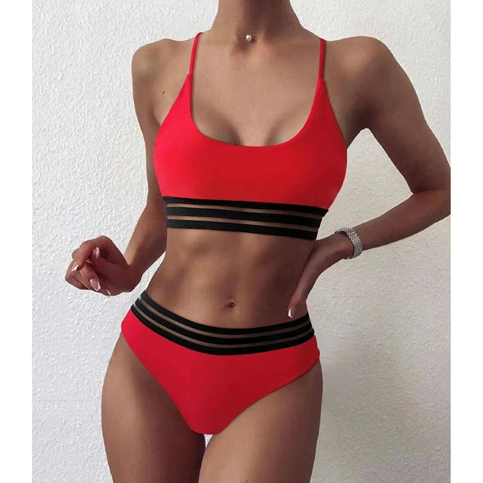 Sexy Swimsuit Women High Waist Bikini 2024