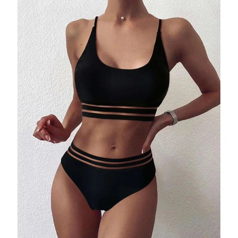 Sexy Swimsuit Women High Waist Bikini 2024