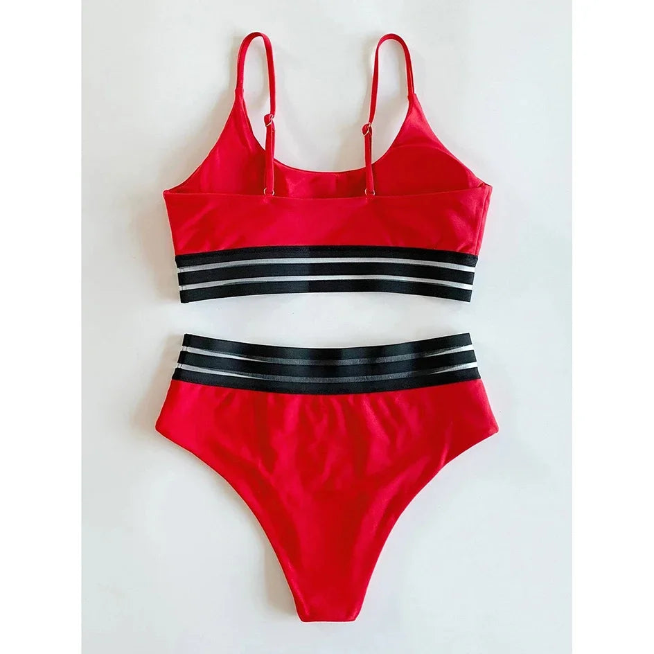 Sexy Swimsuit Women High Waist Bikini 2024