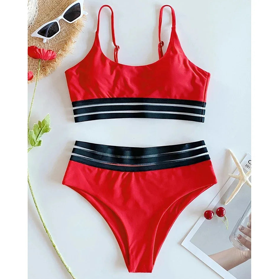 Sexy Swimsuit Women High Waist Bikini 2024