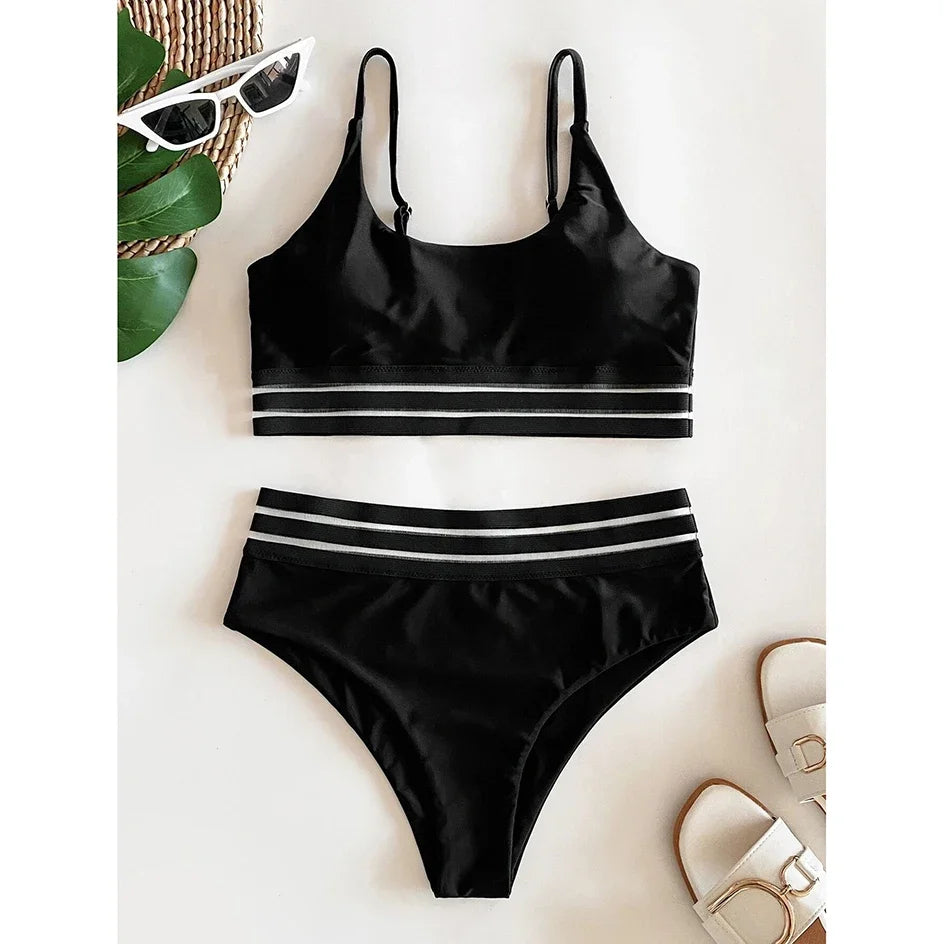 Sexy Swimsuit Women High Waist Bikini 2024