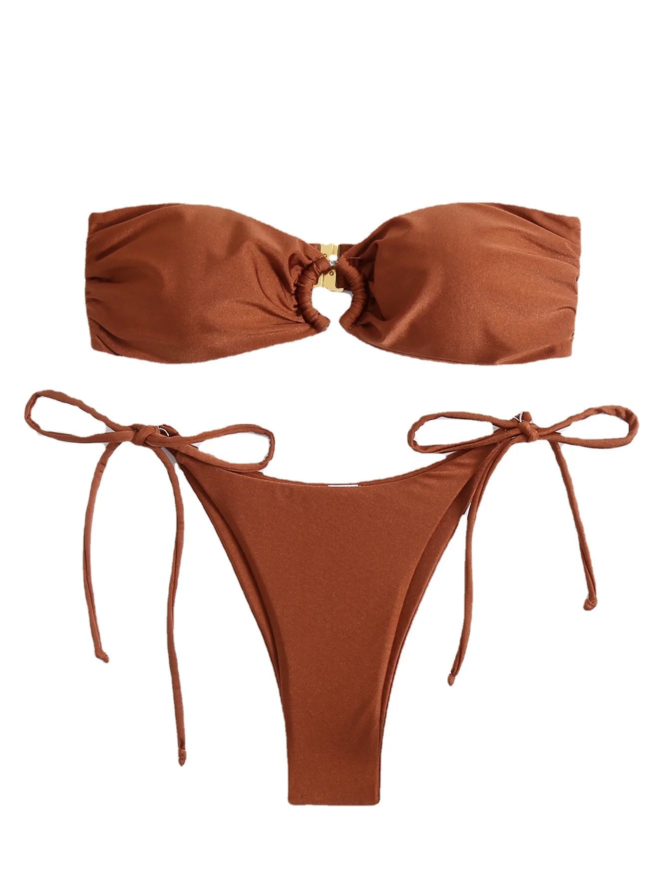 Sexy Women's Swimsuit 2024 New Push Up Bikini Solid